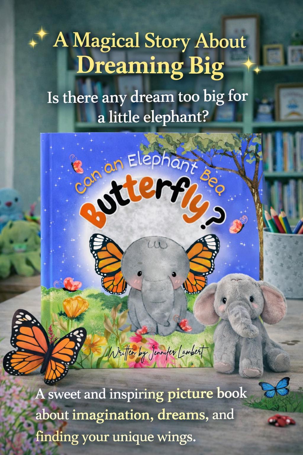 Can an Elephant Be a Butterfly?, Signed Self-Esteem Book, Personalized Kids Gift, Children’s Picture Book