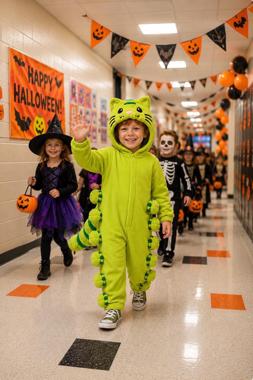 Cat-terpillar Kids Halloween Costume, Caterpillar Cat Costume for Children