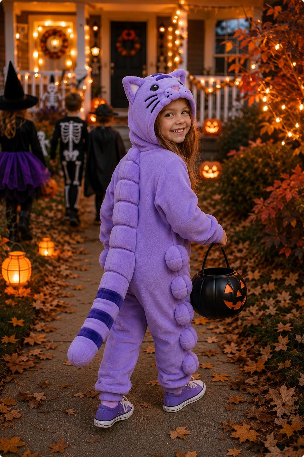 Cat-terpillar Kids Halloween Costume, Caterpillar Cat Costume for Children