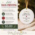 Custom Ornament Back Printing Add-On, Personalized Message UpgradePersonalized