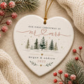 Our First Christmas Married Ornament, Mr and Mrs Ornament, Housewarming Couple Ornament, Newlywed Christmas Gift, Wedding Keepsake Ornament