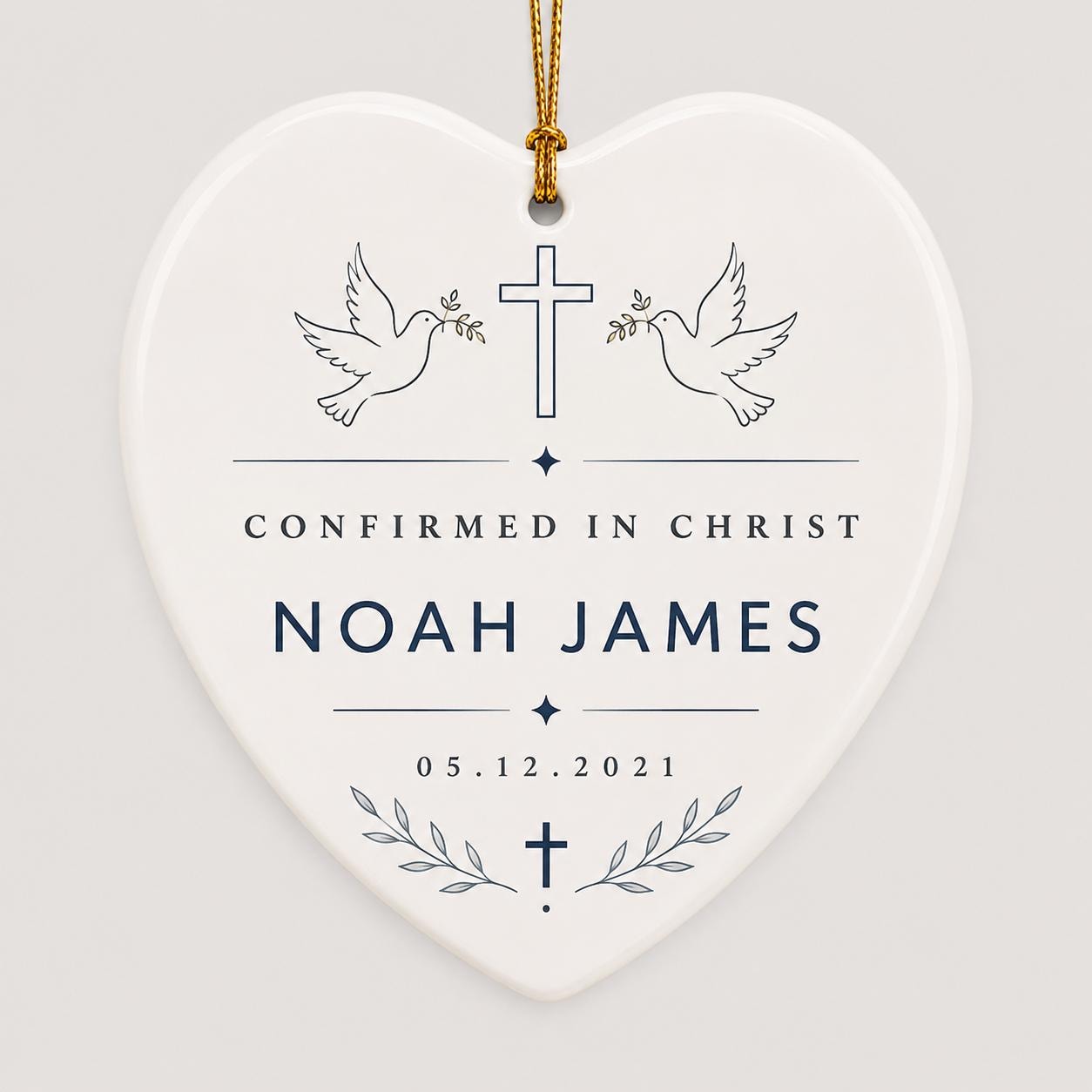 Catholic Confirmation Christmas Gift, Christian Keepsake Ornament, Faith Gift for Confirmation, Keepsake Confirmation Gifts from Sponsor