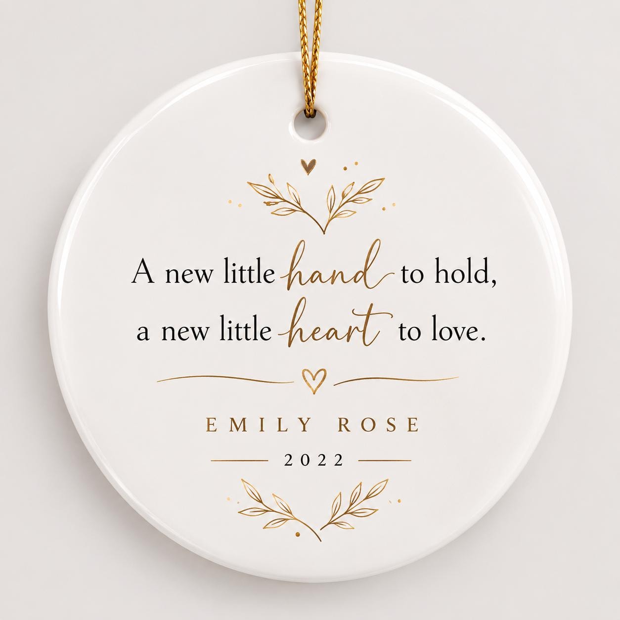 New Baby Ornament, Baby Boy or Girl Keepsake Ornament, Custom Baby Christmas Ornament with Name, Newborn Gift, Baby Announcement Ornament