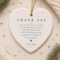 Thank You Ornament, Mentor Appreciation Gift, Teacher Christmas Ornament, Thank You Keepsake for Coach, Parent, or Mentor Ceramic Ornament