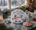 Ice Skating Snowman Couple Ornament, Personalized Anniversary Keepsake, Whimsical Winter DecorPersonalized