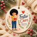 Foster Care Mom Ceramic Ornament,  Nurturing Keepsake, Infant Art, Holiday DecorPersonalized