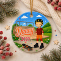 Boy Roller Skating Ornament, Custom Skater Christmas Decor, Inline Skate KeepsakePersonalized