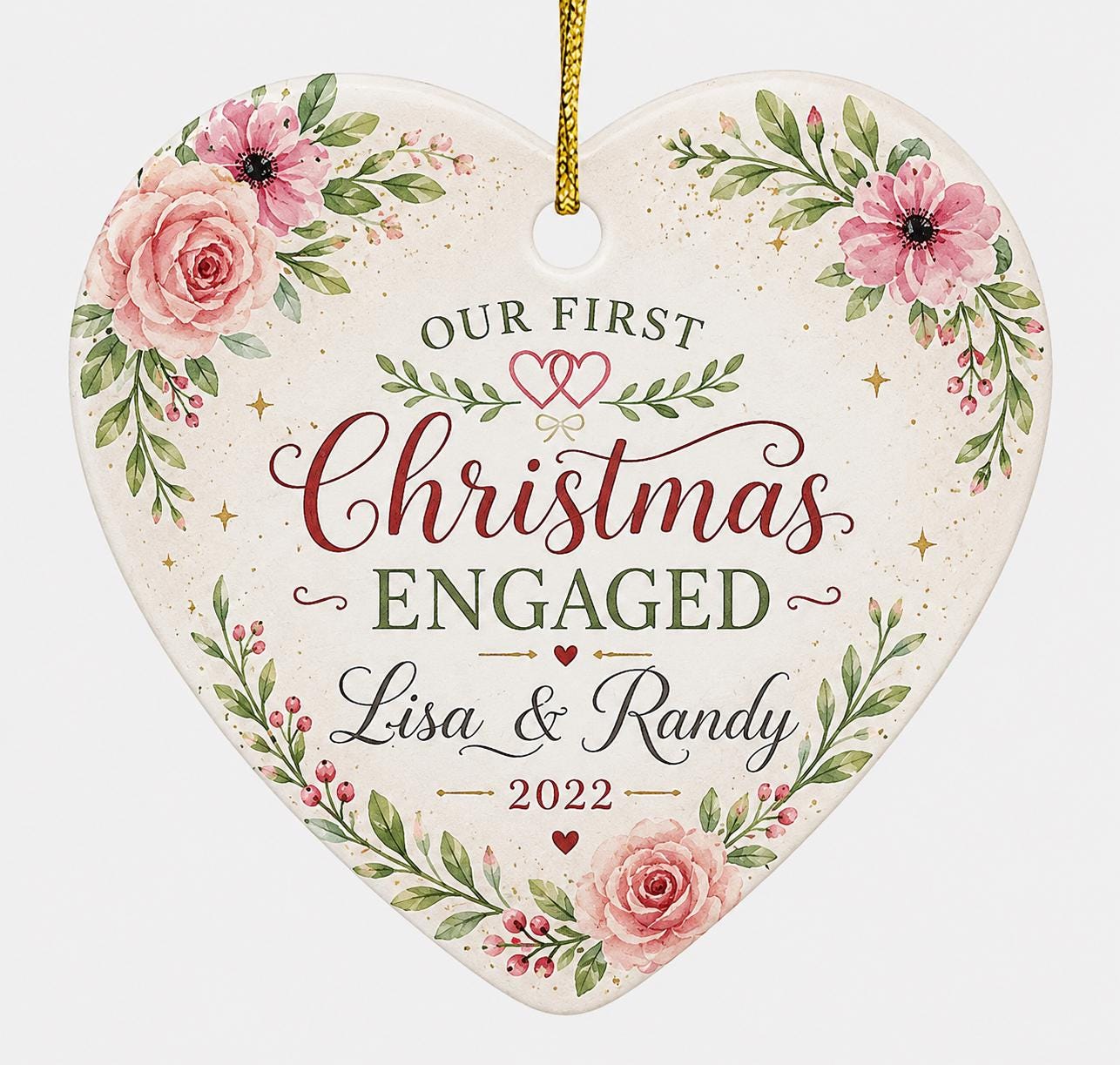 First Christmas Engaged, Married Ornament, Wedding Gift, Wedding Ornament, Anniversary Gift, Our First Christmas, Newlywed GiftPersonalized