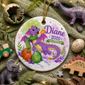Purple Dragon Christmas Ornament, Custom Name Keepsake, Fantasy DecorPersonalized