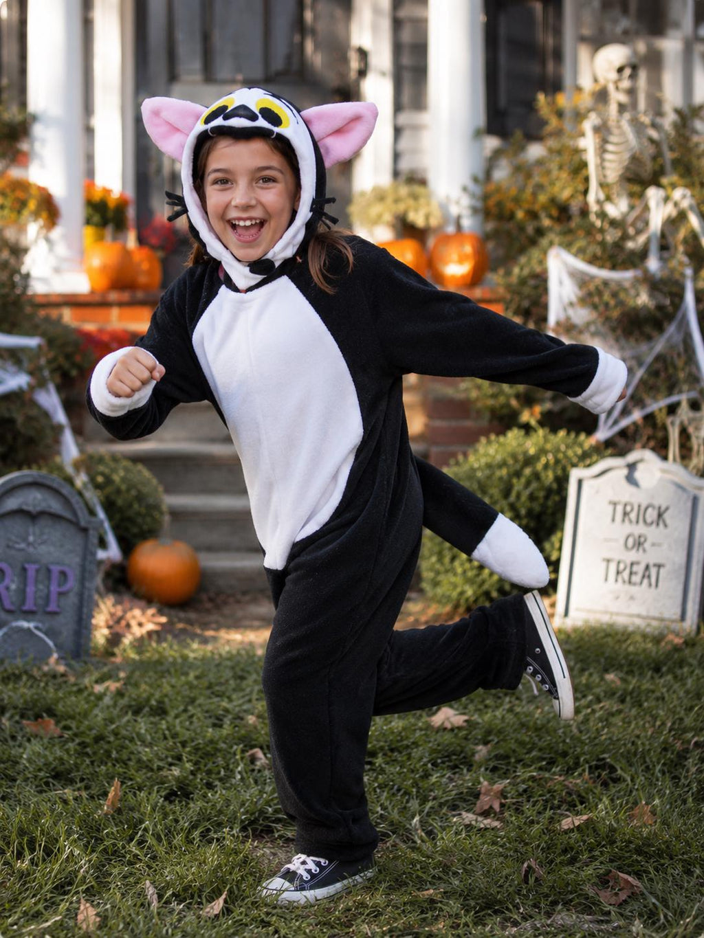 Figaro Cat Halloween Costume Outfit, Kids Black Cat Halloween Costume, Cute Cartoon Cat Costume, Plush Cat Costume for Kids