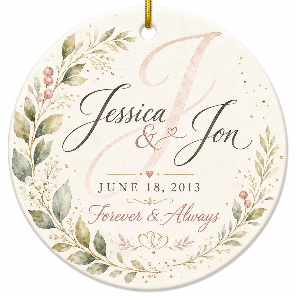 Married Ornament, Wedding Gift, Wedding Date Gift, Anniversary Gift, Our First Christmas, Newlywed Gift, Keepsake OrnamentPersonalized