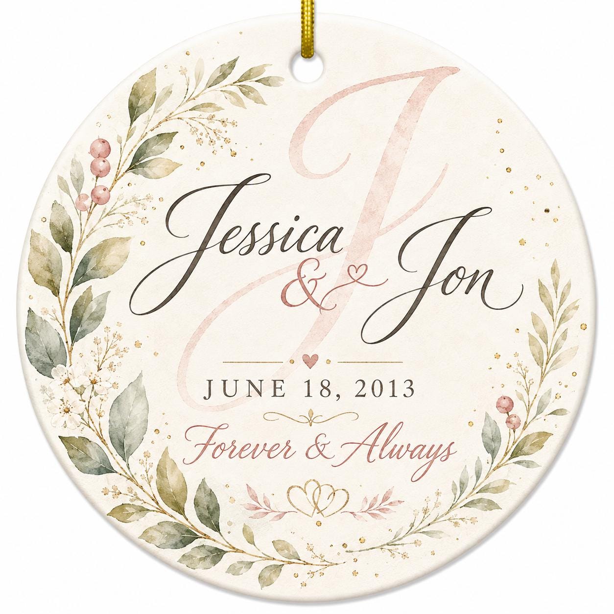 Married Ornament, Wedding Gift, Wedding Date Gift, Anniversary Gift, Our First Christmas, Newlywed Gift, Keepsake OrnamentPersonalized