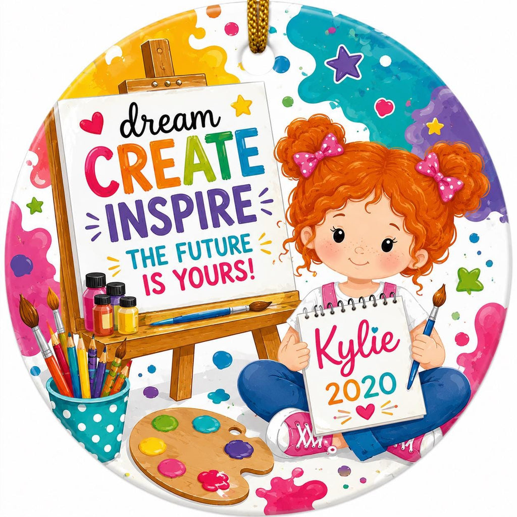Ceramic Artist Ornament, Future Artist Christmas KeepsakePersonalized
