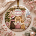 Labrador Dog Christmas Ornament, Cozy Family ScenePersonalized