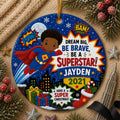 Superhero Kid Ornament, Custom Comic Style Christmas KeepsakePersonalized
