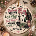 Ghost Hunter Christmas Ornament, Spooky Paranormal Gift, Ghost Hunting Girl DecorPersonalized