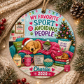 Introvert Christmas Ornament, Cozy Winter Dog Cat Lover KeepsakePersonalized