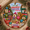Christmas Ornament, Collector, Woodland Animals, "Ornament Obsession" QuotePersonalized