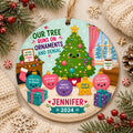 Christmas Ornament, Funny Ornament Lover, Tree Runs On Ornaments And Denial, Custom Name YearPersonalized