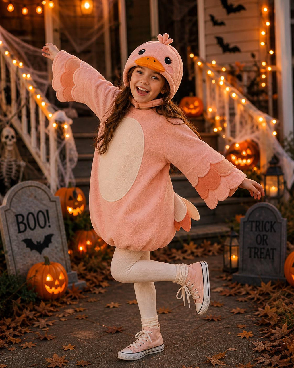 Handmade Fleece Puddle Duck Costume, Tunic Style Animal Outfit, Toddler Halloween Dress Up