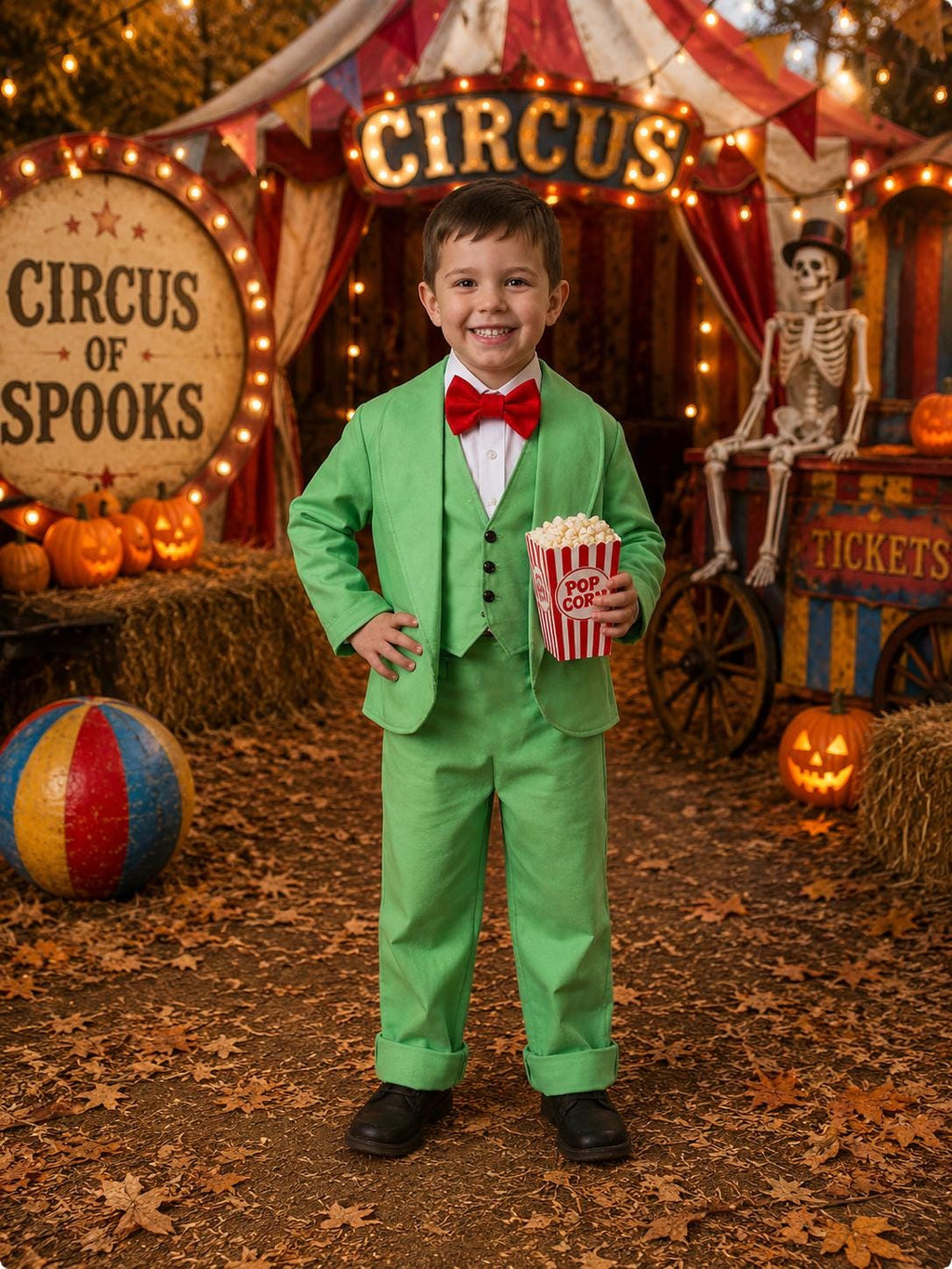 Babar The Elephant Green Suit Halloween Costume, Green Suit Elephant Costume, Storybook Halloween Costume, Classic Elephant Character Outfit