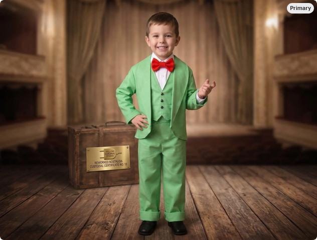 Babar The Elephant Green Suit Costume, Storybook Halloween Outfit