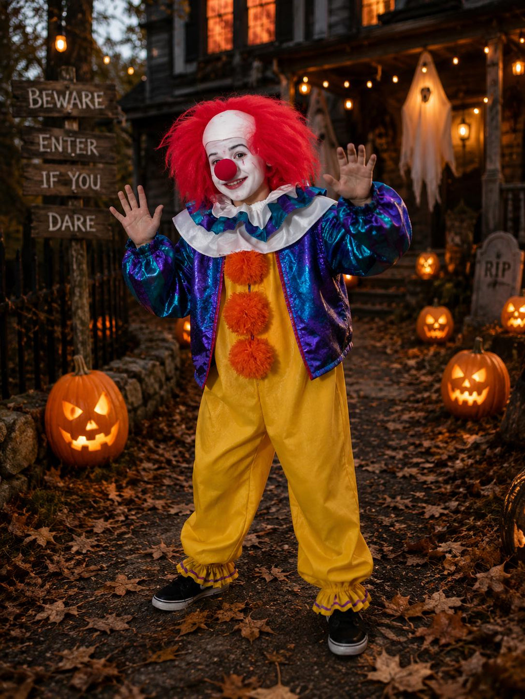 Pennywise Clown It Halloween Costume, Scary Clown Outfit, Creepy Circus Costume, Horror Clown Costume, Terrifying Clown Cosplay Suit