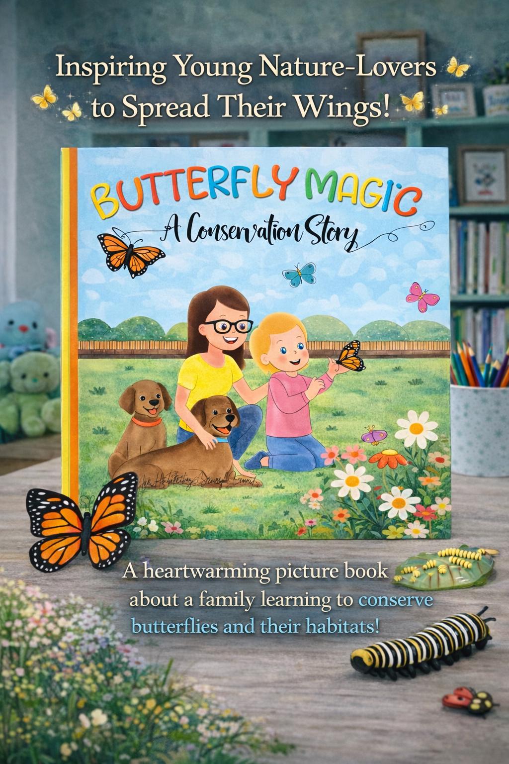 The Butterfly Magic, Butterfly Conservation Book, Personalized Kids Nature Story, Signed Children’s Book Gift, Butterfly Book