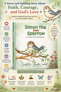 Simon The Small Sparrow, Christian Children’s Book About Faith, Signed Personalized Story Gift for Kids