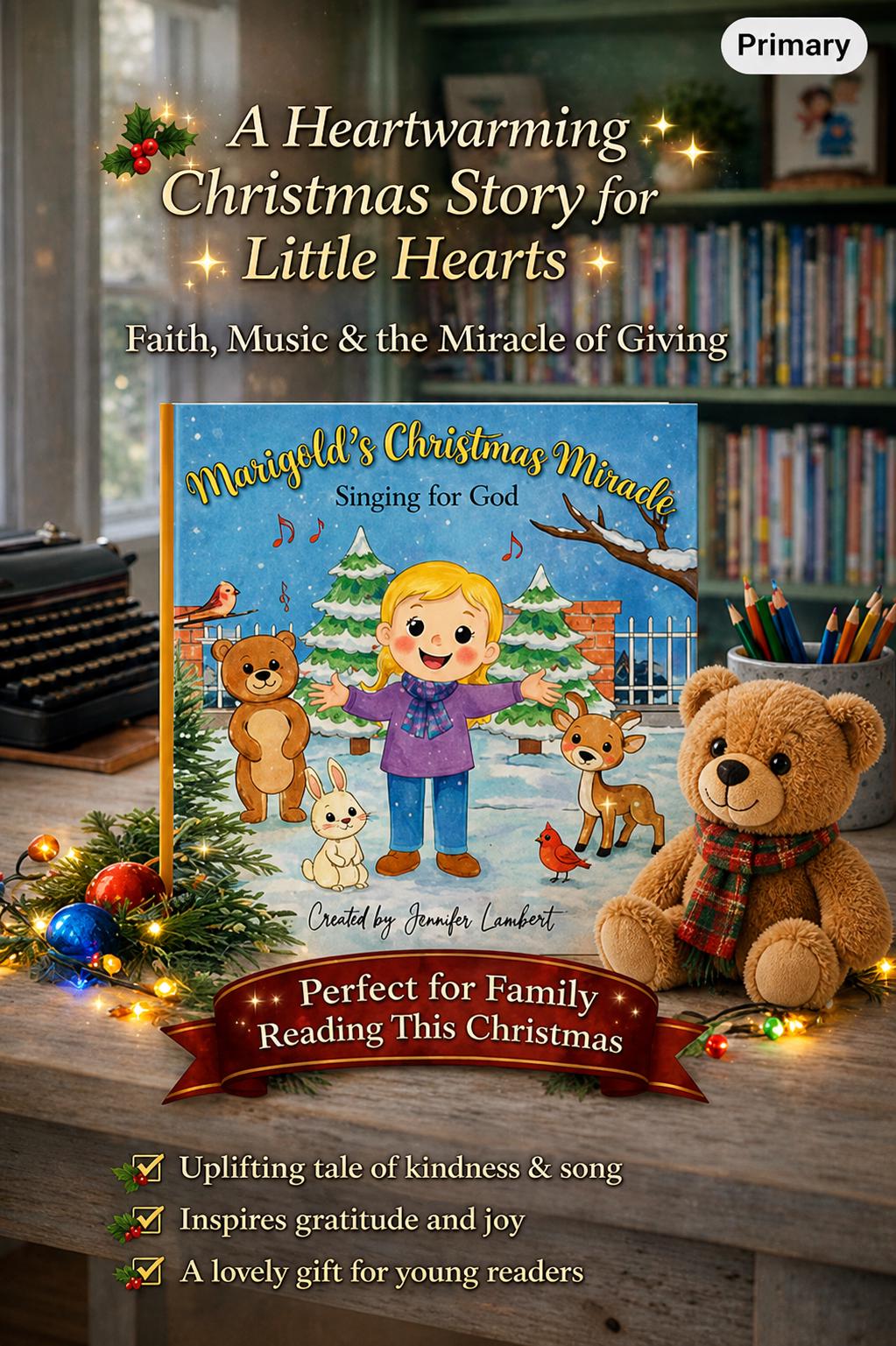 Marigold’s Christmas Miracle, Christian Christmas Book, Personalized Holiday Story, Signed Children’s Book Gift, Kids Christmas Book