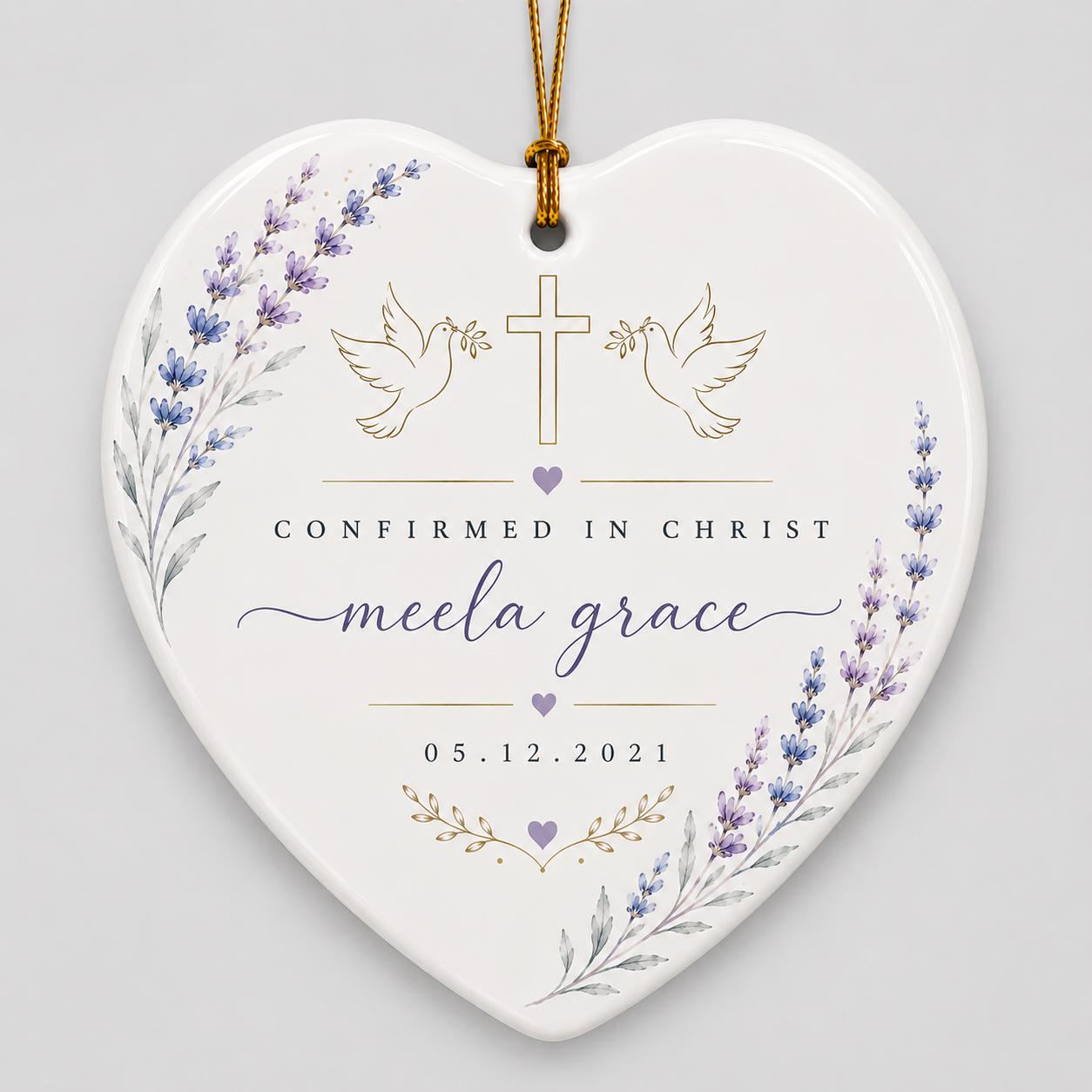 Christian Keepsake Ornament, Catholic Confirmation Christmas Gift, Faith Gift for Confirmation, Keepsake Confirmation Gifts from Sponsor