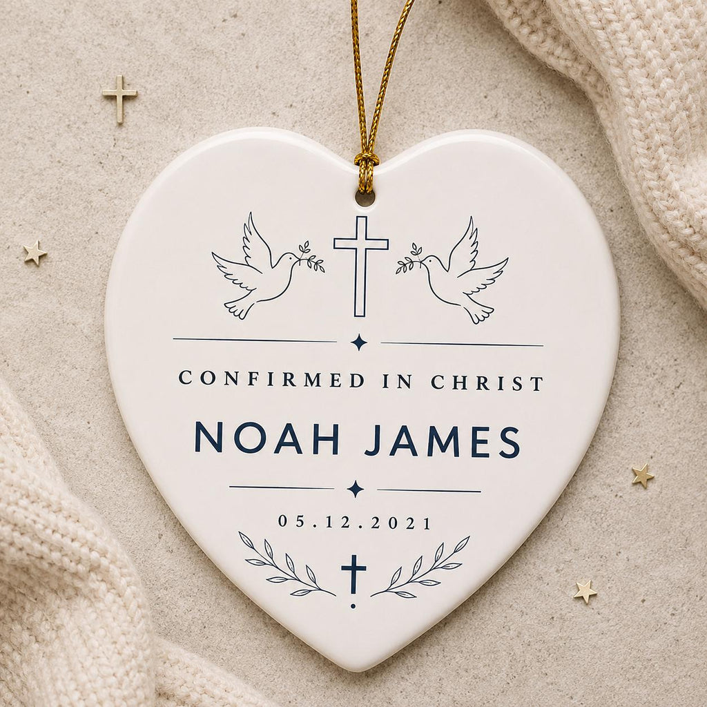 Catholic Confirmation Christmas Gift, Christian Keepsake Ornament, Faith Gift for Confirmation, Keepsake Confirmation Gifts from Sponsor