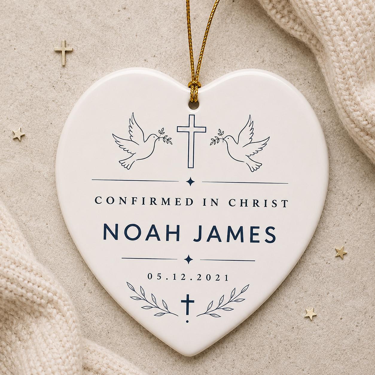 Catholic Confirmation Christmas Gift, Christian Keepsake Ornament, Faith Gift for Confirmation, Keepsake Confirmation Gifts from Sponsor