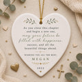 New Beginning Ornament, Retirement Gift Keepsake, Coworker Farewell Gift, Goodbye Ornament for Friend or Mentor, Encouragement Gift