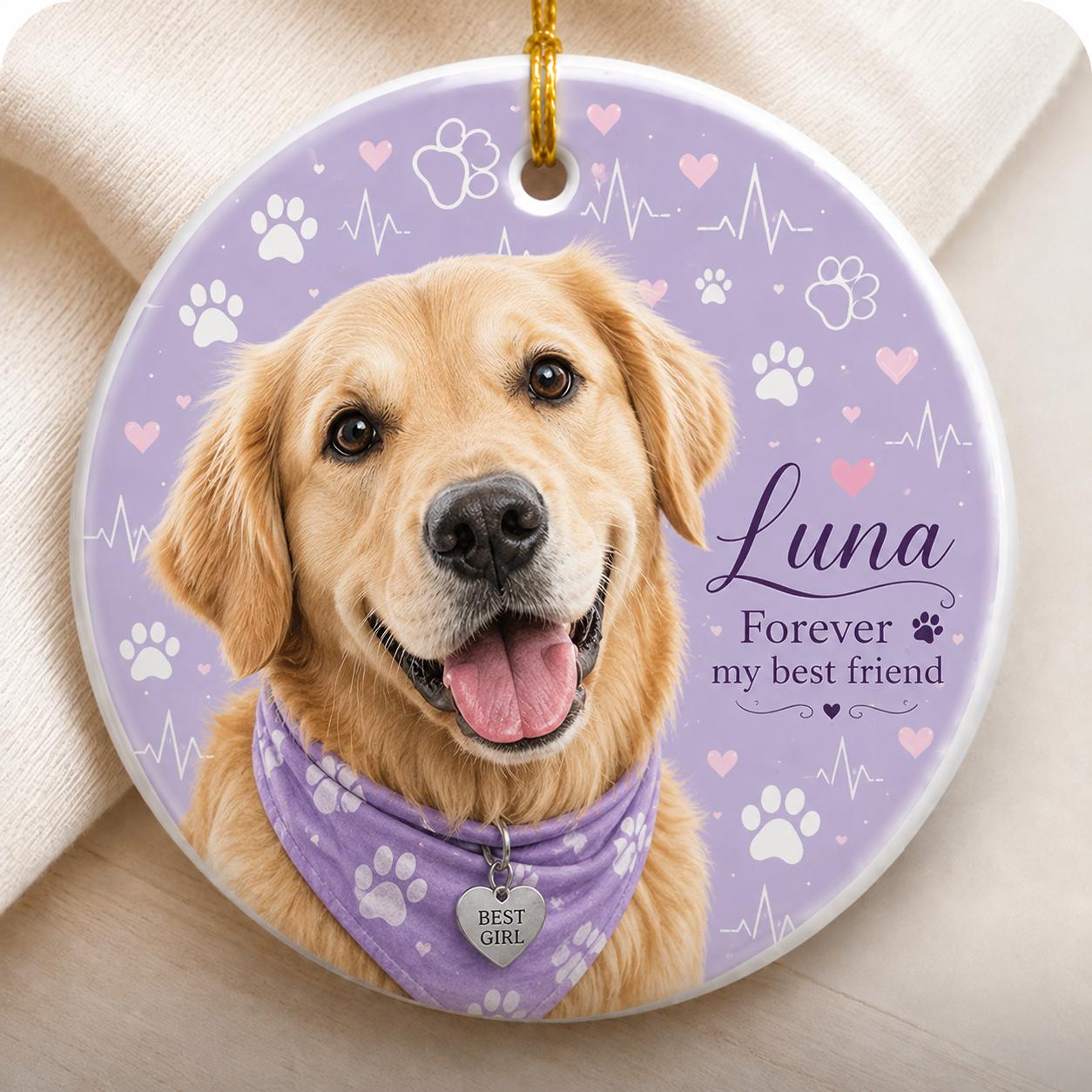 Pet Ornament, Custom Dog Cat Horse Ornament, Pet Lover Christmas Gift, Personalized Pet Keepsake Ornament, Memorial or Pet Lover Gift