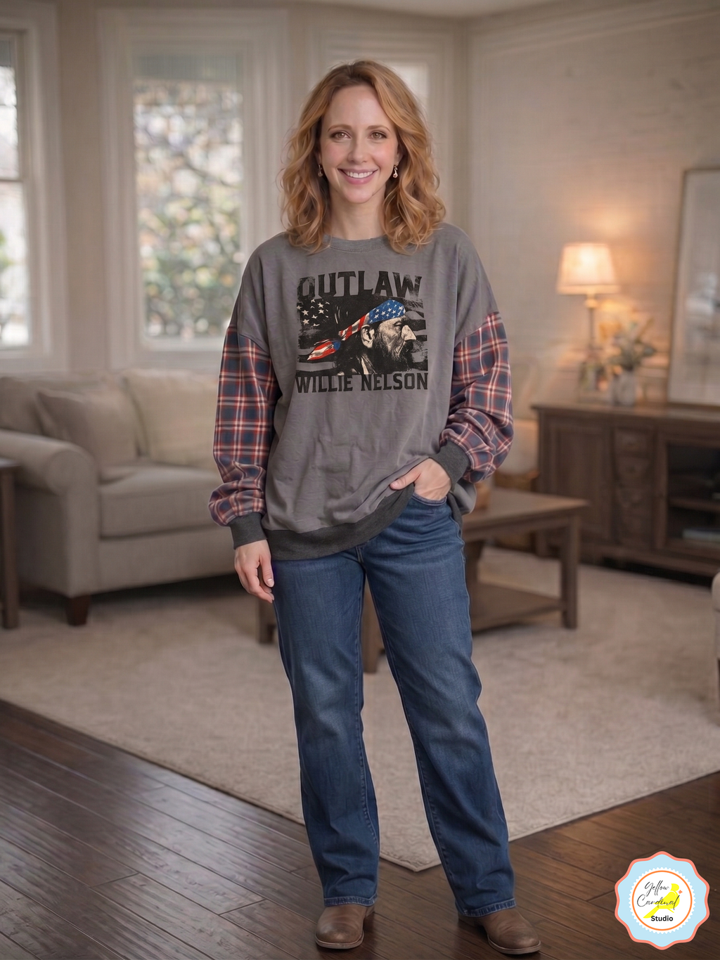 Willie Nelson Country Music Long Sleeve Shirt — 2XL